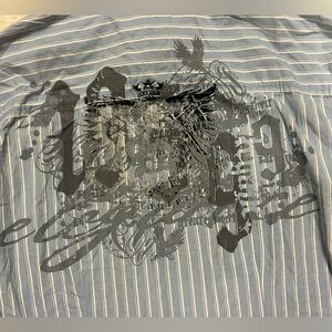 Vintage U.S. Expedition Y2K striped Button-up